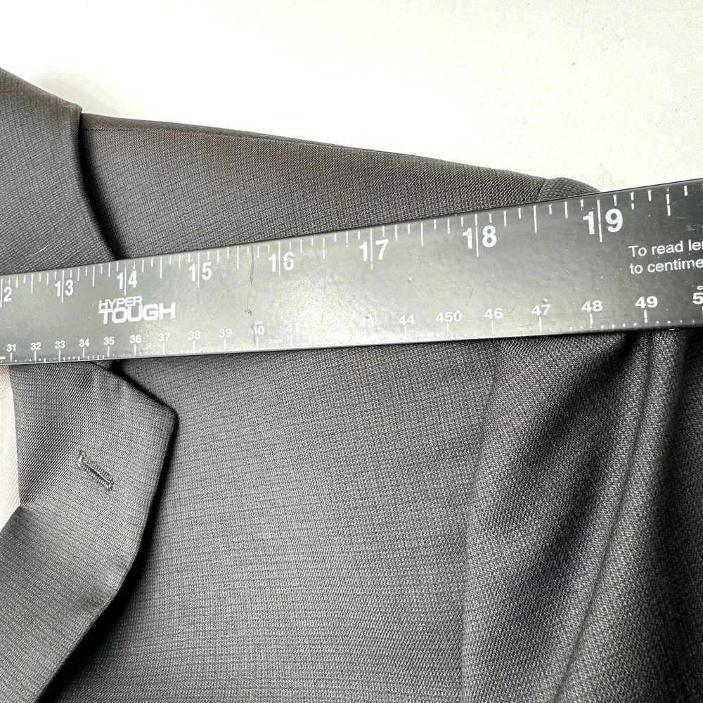 EGARA ZIGNONE Men's 42R W34 Charcoal Gray Italian Wool Slim Fit 2 Piece Suit